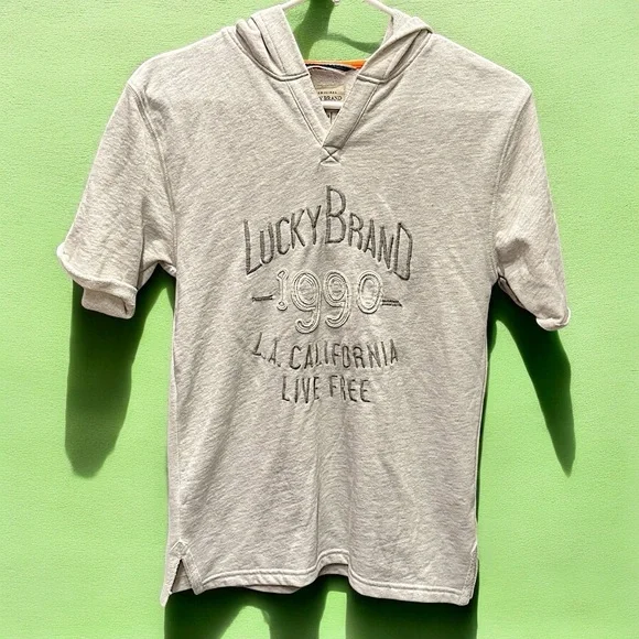 Lucky Brand Shirts Lucky Brand 99 La Short Sleeve Hooded Shirt
